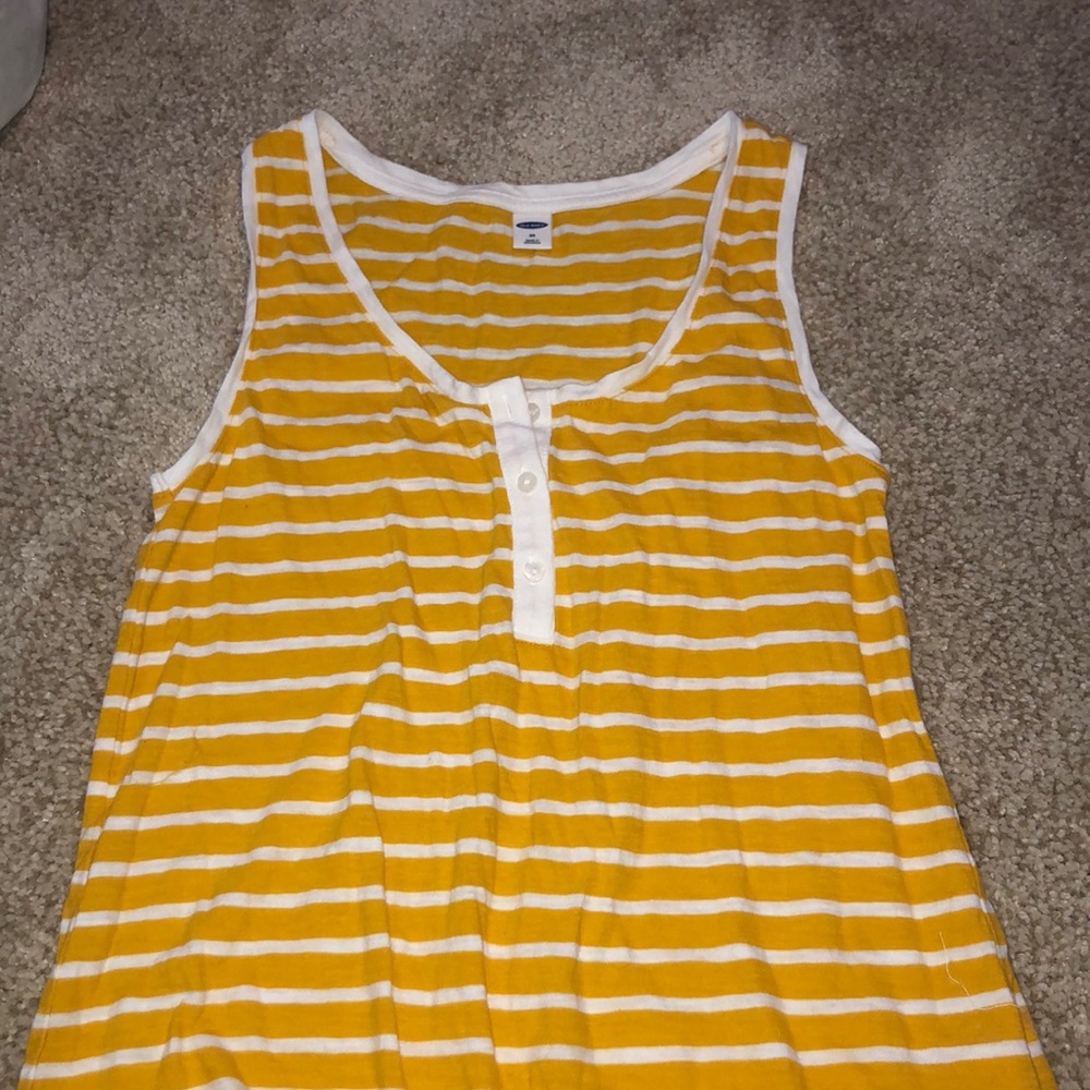 Old Navy Striped Yellow Tank